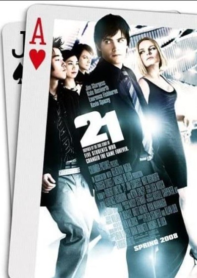 21 (2008) - Bộ phim cướp bóc dựa trên câu chuyện có thật về nhóm sinh viên MIT đếm bài blackjack.