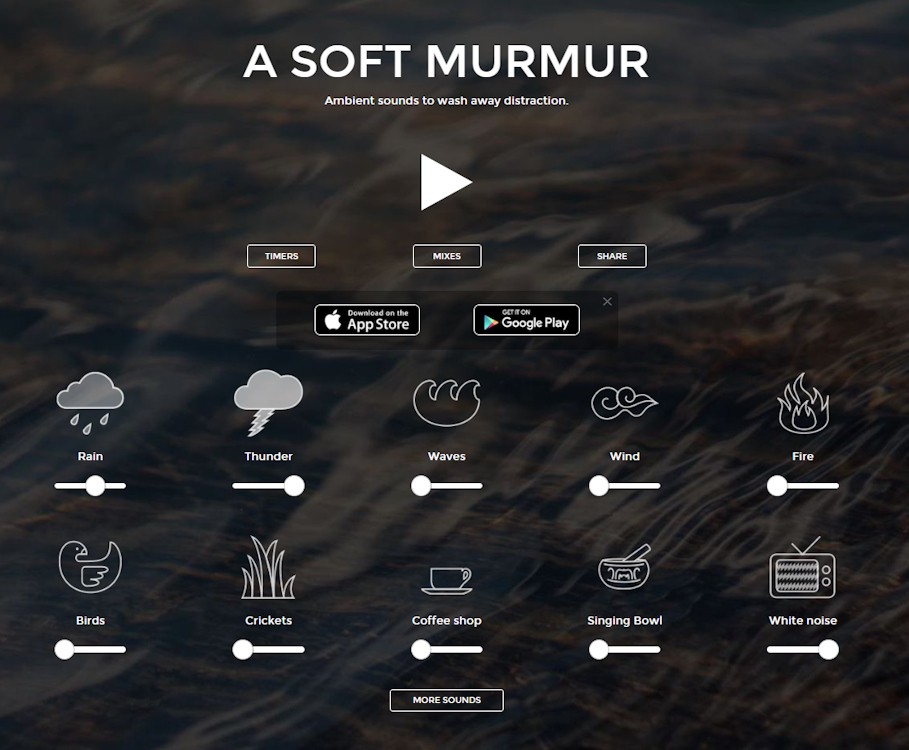 A Soft Murmur Website Interface