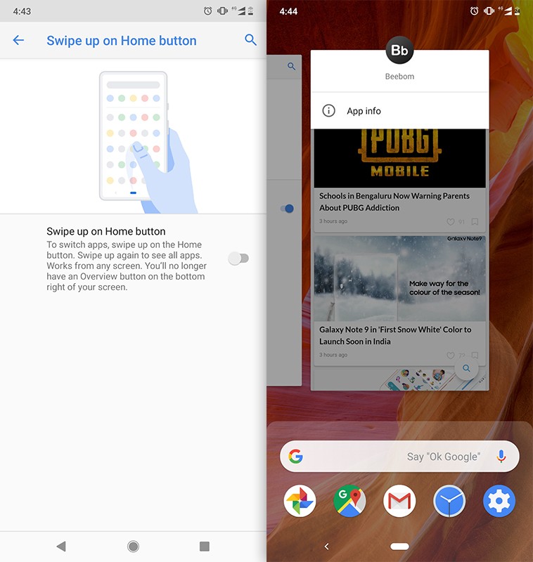 alt text: Giao diện Android Pie trên Nokia 7.1