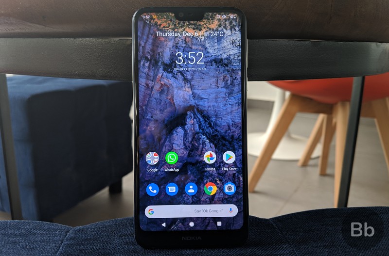 alt text: Hình ảnh hiển thị màu sắc sống động trên màn hình Nokia 7.1