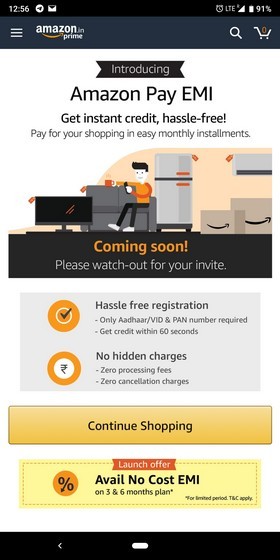 Amazon Pay EMI: Phương Thức Thanh Toán Mới Tại Ấn Độ Với Hạn Mức 60,000 INR