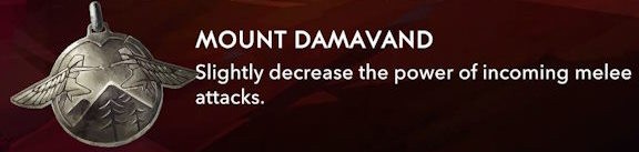 Amulet Mount Damavand giúp giảm sát thương vật lý phải chịu