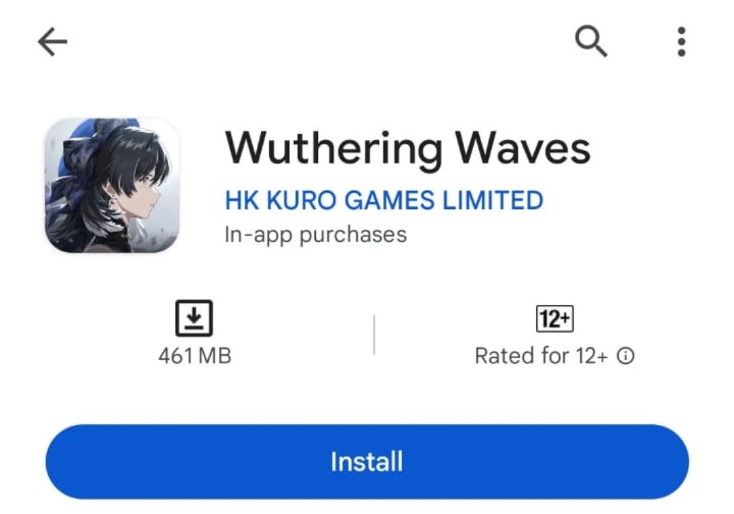 Ảnh chụp màn hình bước 1 tải trước Wuthering Waves trên Android