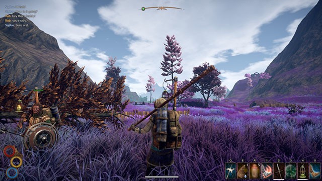 Ảnh chụp màn hình game Outward: Các nhà thám hiểm đang đối mặt với những thử thách trong một thế giới rộng lớn và khắc nghiệt, nơi sự sinh tồn phụ thuộc vào kỹ năng và sự hợp tác.