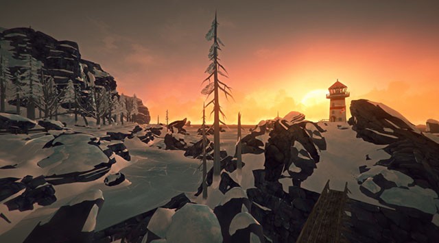 Ảnh chụp màn hình game The Long Dark: Người chơi đang cố gắng sống sót trong vùng hoang dã Canada khắc nghiệt, phải đối mặt với thời tiết lạnh giá, голодом và nguy hiểm từ động vật hoang dã.