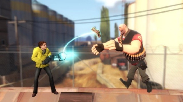 Ảnh chụp màn hình Garry's Mod cho thấy một loạt các nhân vật và đồ vật kỳ lạ trong một môi trường sandbox