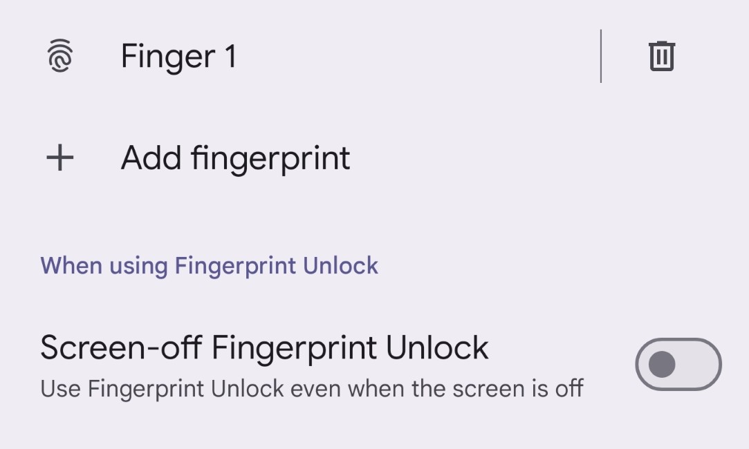 Ảnh chụp màn hình hiển thị tùy chọn Mở Khóa Khi Tắt Màn Hình trong Android 16 Developer Preview 2