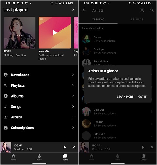 YouTube Music Thay Đổi Cách Tổ Chức Thư Viện, Giúp Tìm Kiếm Nghệ Sĩ Dễ Dàng Hơn