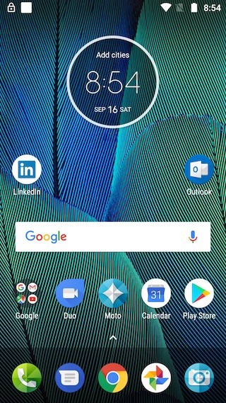 Ảnh giao diện người dùng Moto G5S Plus