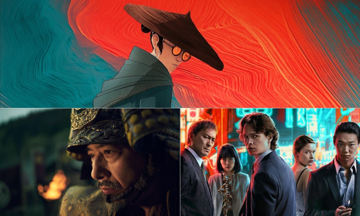 Ảnh minh họa cho phim truyền hình chủ đề Nhật Bản: Poster phim Blue Eye Samurai, Shogun và Tokyo Vice