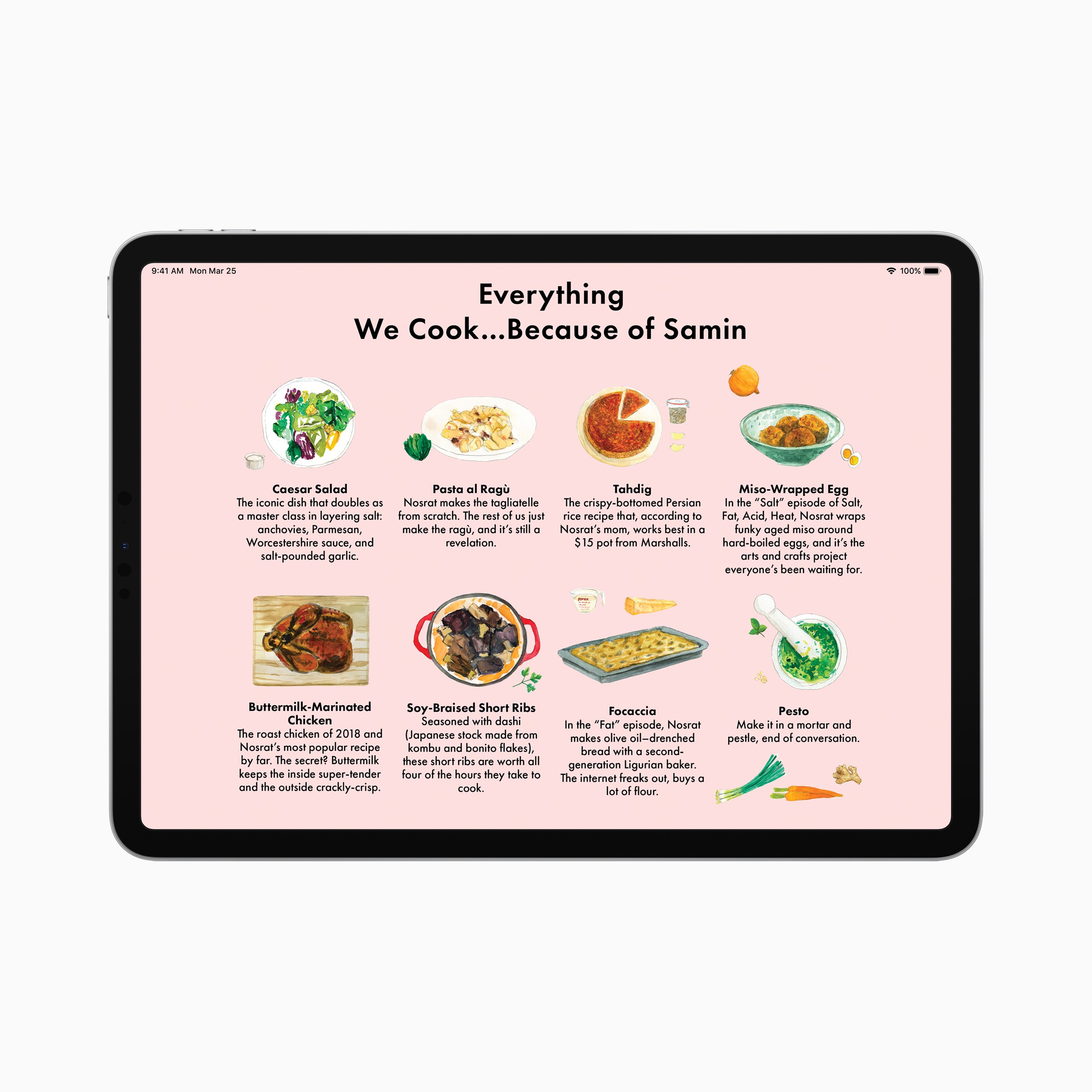 Apple News+ với tạp chí Bon Appétit trên iPad