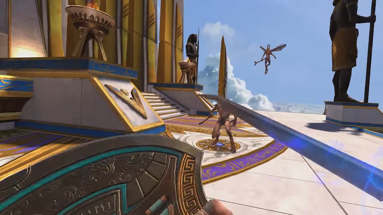 Asgard's Wrath 2 trên Quest 3: Ảnh Asgard's Wrath 2 trên Quest 3, một thế giới thần thoại Bắc Âu rộng lớn, đầy rẫy những sinh vật kỳ bí và thử thách