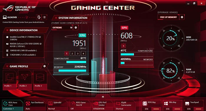 Asus GL503VD ROG Gaming Center