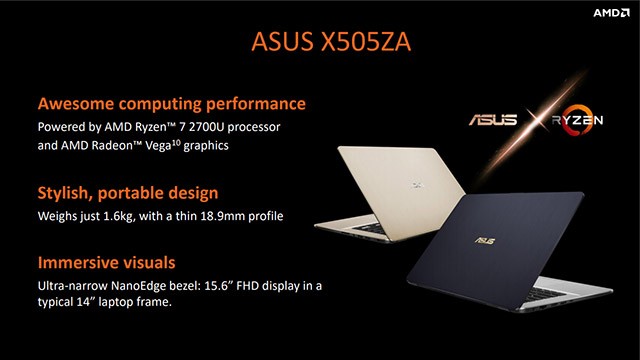 Asus X505ZA và X570ZD với AMD Ryzen