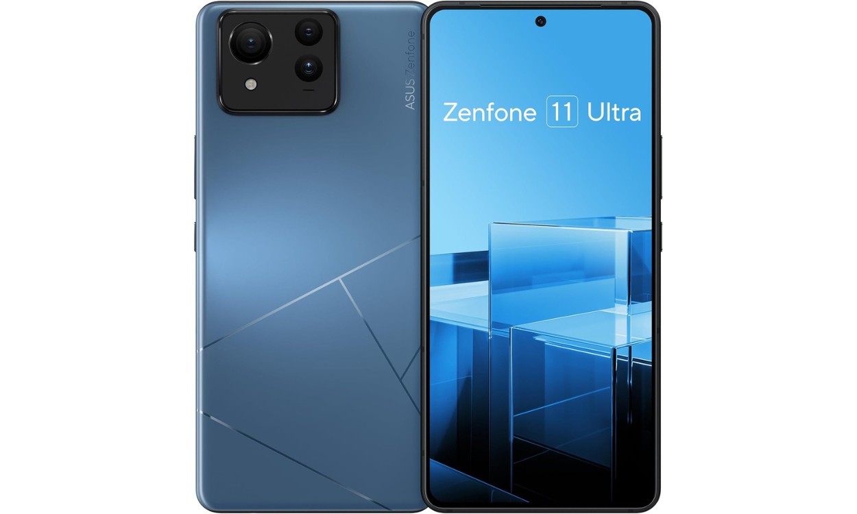 ASUS Zenfone 11 Ultra Skyline Blue front and back design