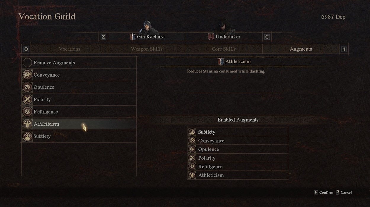 Athleticism Augment in Dragon (Kỹ năng bổ trợ Athleticism trong Dragon's Dogma 2)