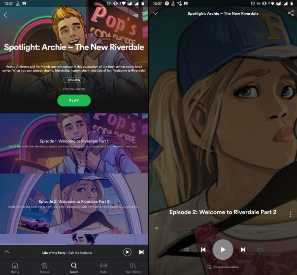 Spotify Mở Rộng Nội Dung Với Truyện Tranh Chuyển Động Archie