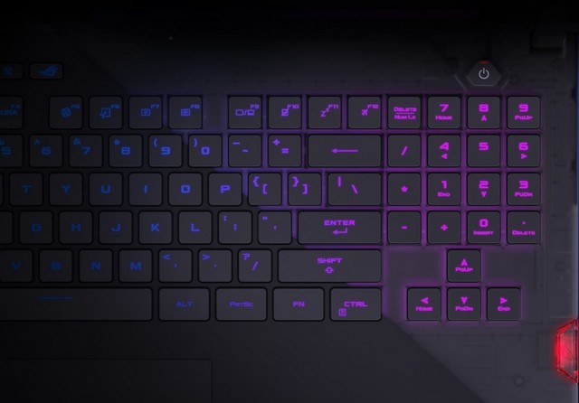 Bàn phím quang cơ của laptop Asus Strix Scar 15 và Scar 17