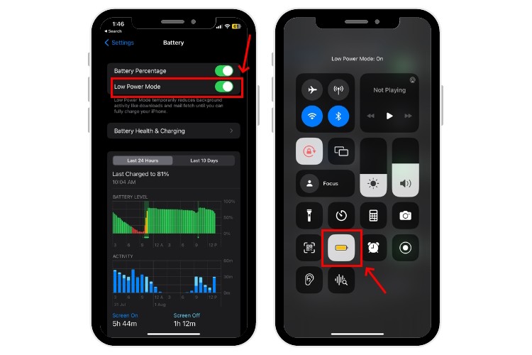 Bật Chế Độ Nguồn Điện Thấp trên iPhone