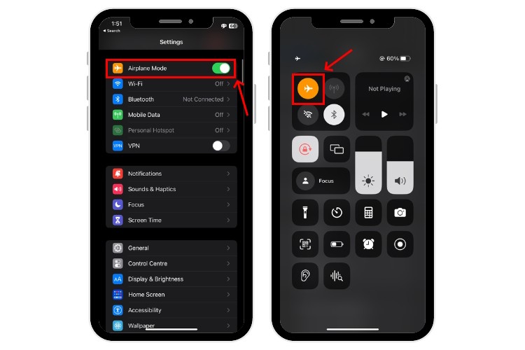 Bật Chế độ trên máy bay trên iPhone