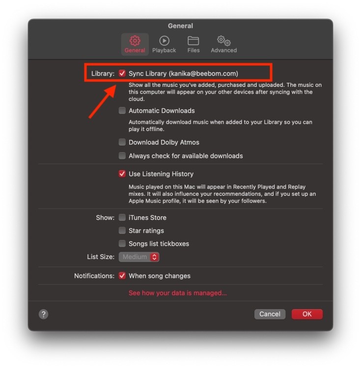 Bật iCloud Music Library trên Mac
