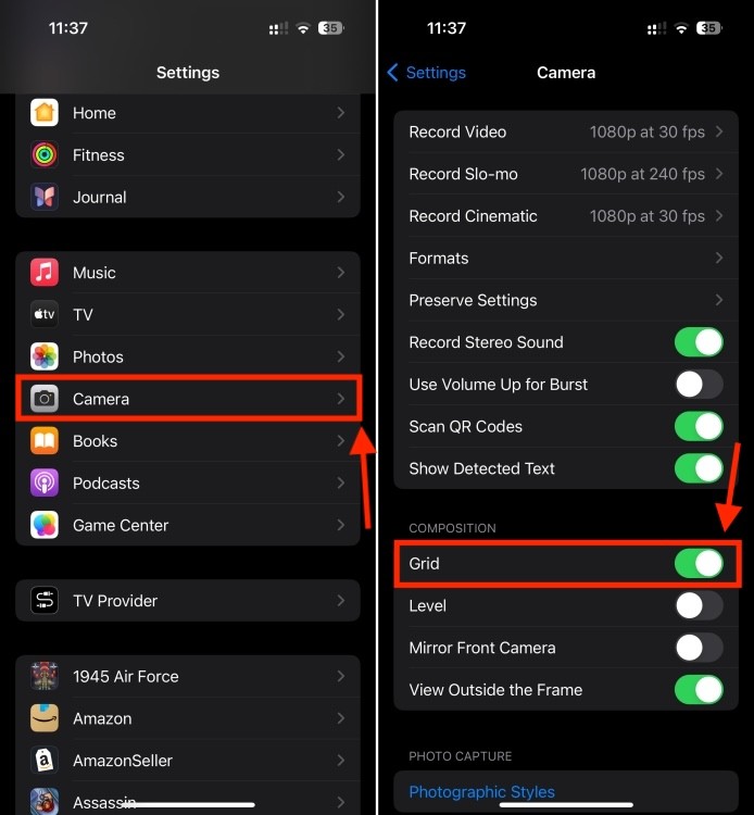Bật Lưới Camera iPhone: Chụp Ảnh Đẹp Như Dân Chuyên Nghiệp