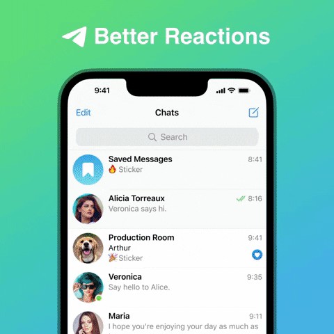Biểu tượng cảm xúc tương tác trên Telegram