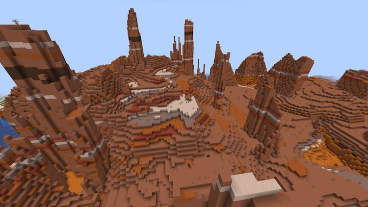 Biome vùng đất cằn cỗi bị xói mòn trong Minecraft