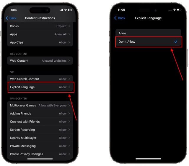 Block websites on iPhone