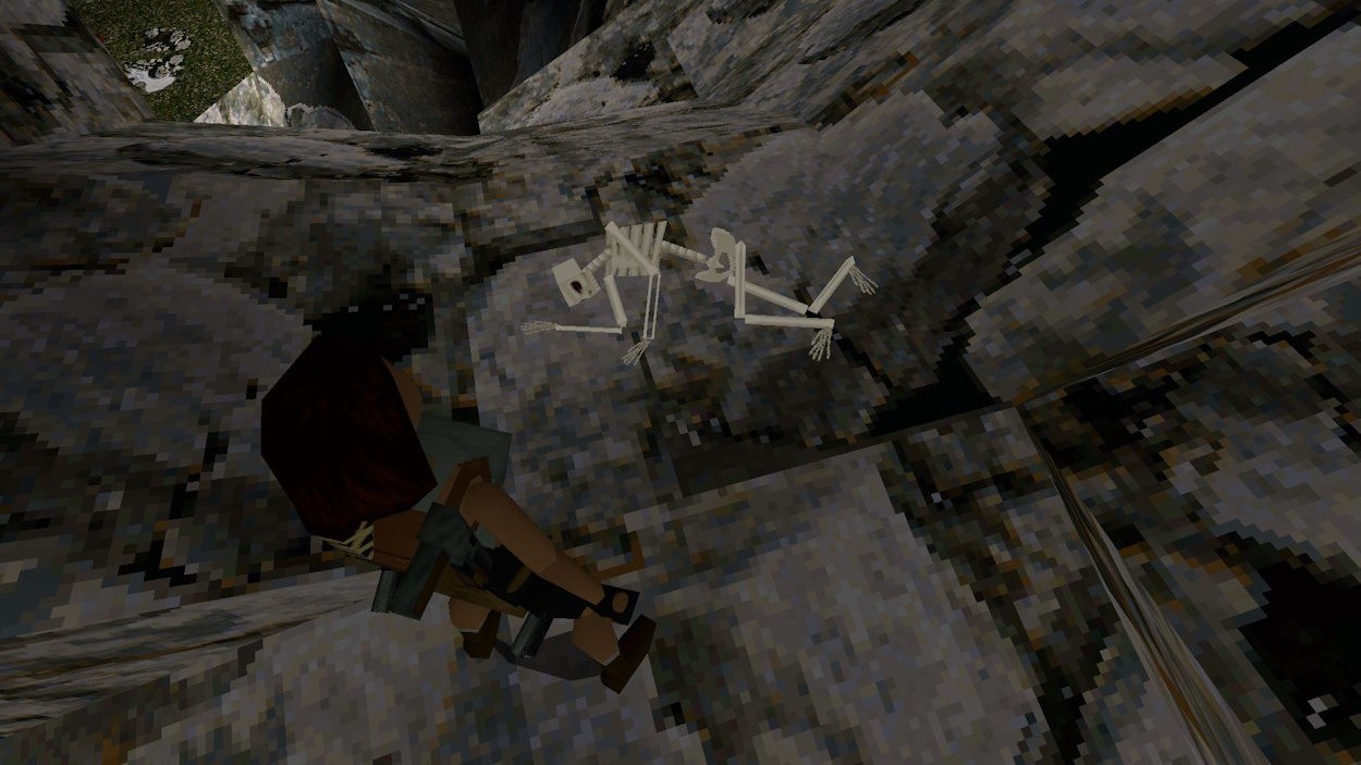 Bộ xương cũ trong Tomb Raider Remasters