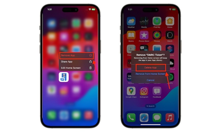 Các bước gỡ cài đặt ứng dụng trên iPhone