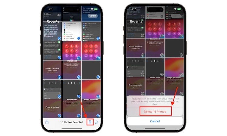 Các bước xóa ảnh trên iPhone