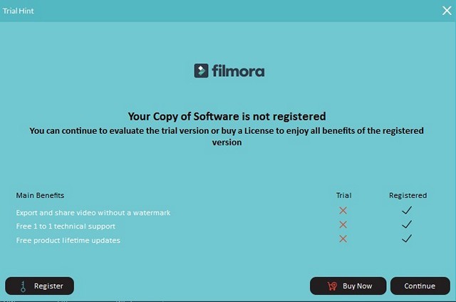 Các gói giá của Filmora