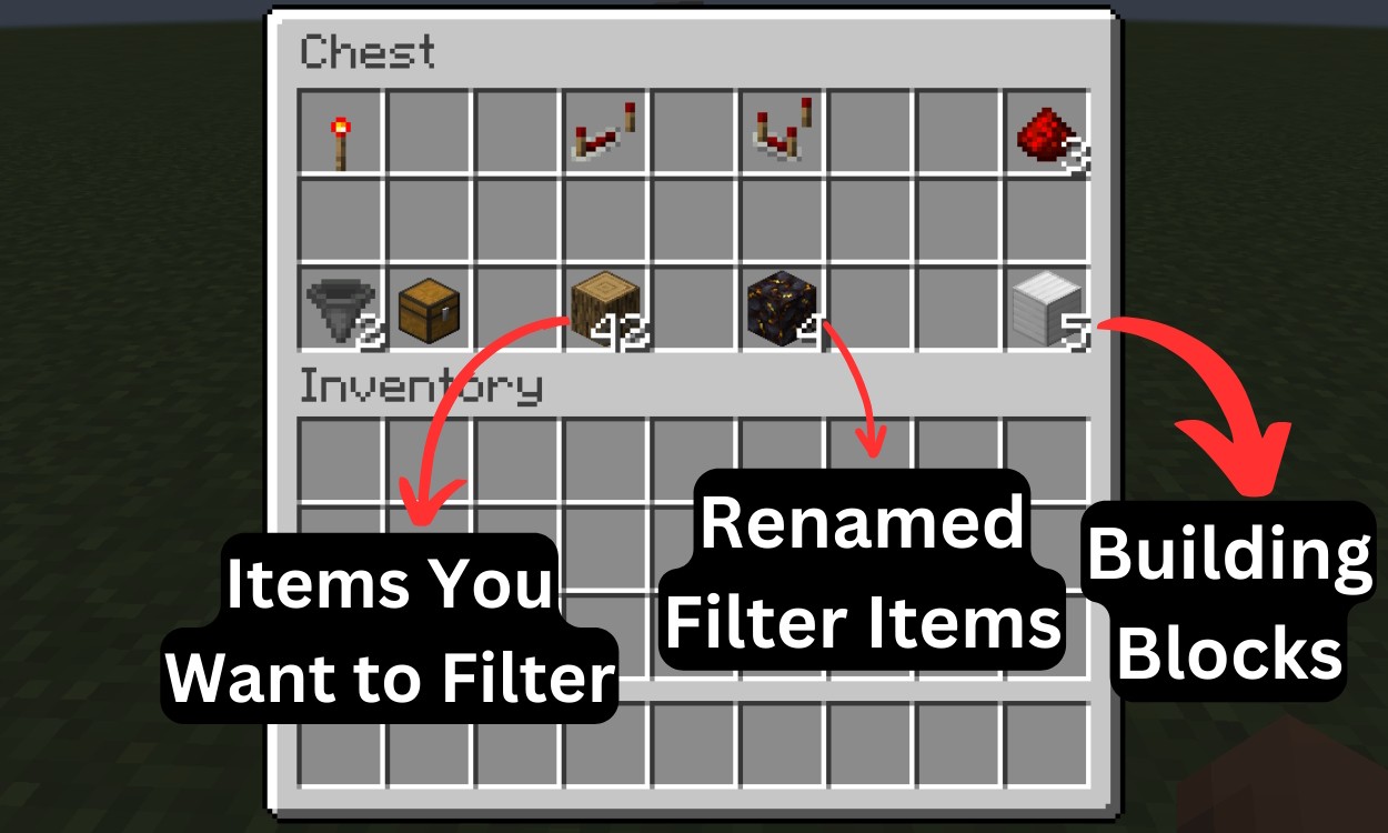 Hướng Dẫn Chi Tiết Cách Xây Phễu Lọc Vật Phẩm (Item Sorter) Tự Động Trong Minecraft