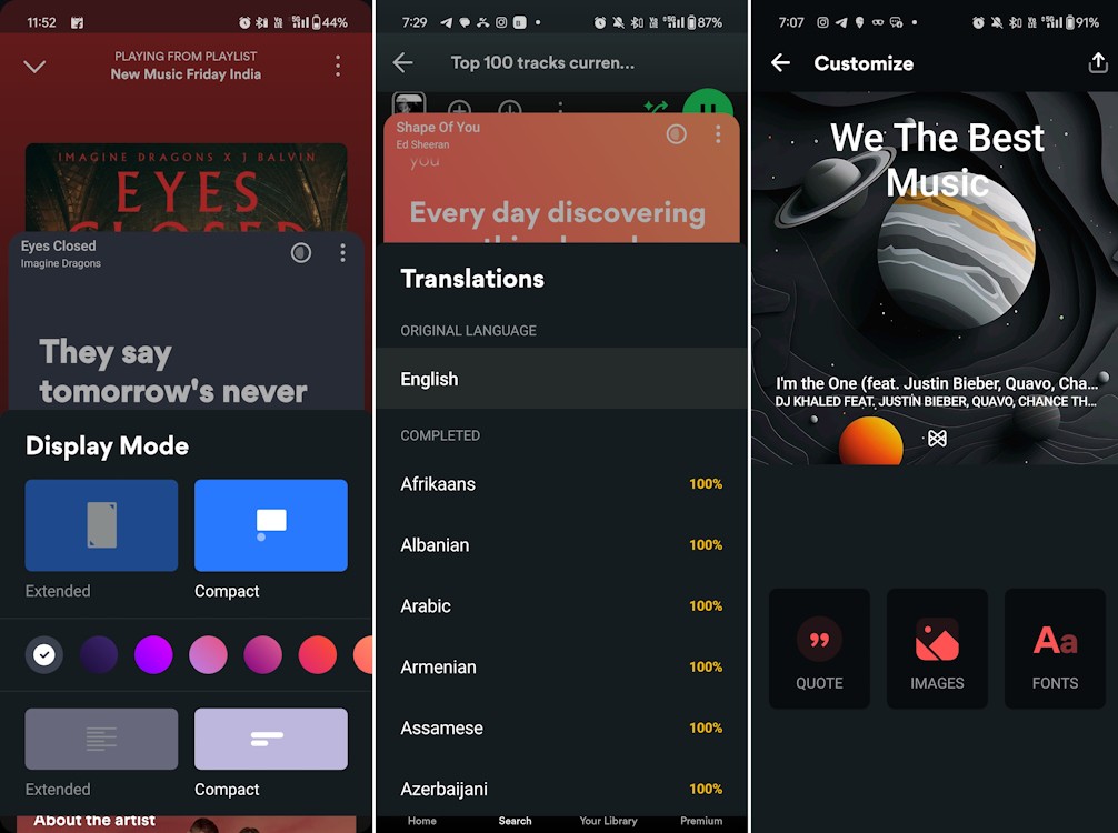 Các tính năng của Musixmatch