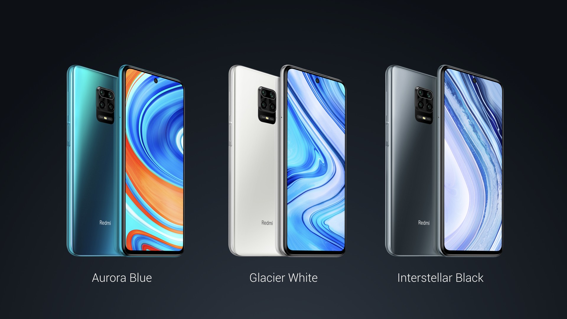 Các tùy chọn màu sắc của Redmi Note 9 Pro Max