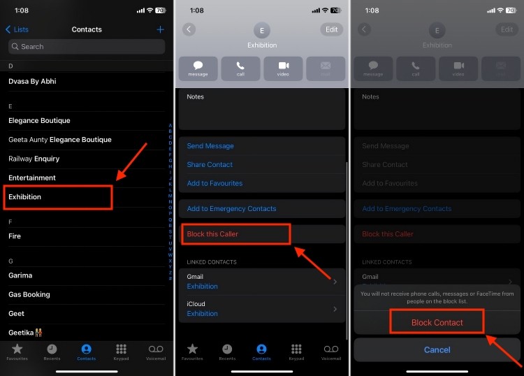 Cách chặn một liên hệ trên iPhone