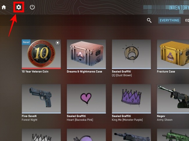 Cách mở cài đặt Counter-Strike 2.