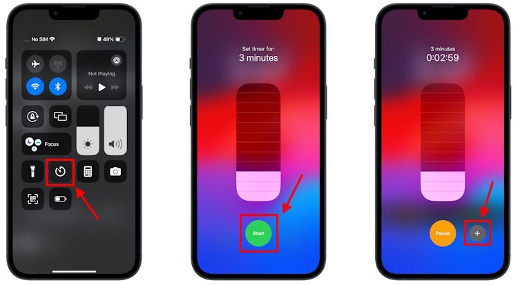 Cách nhanh chóng đặt hẹn giờ trên iPhone từ Control Center