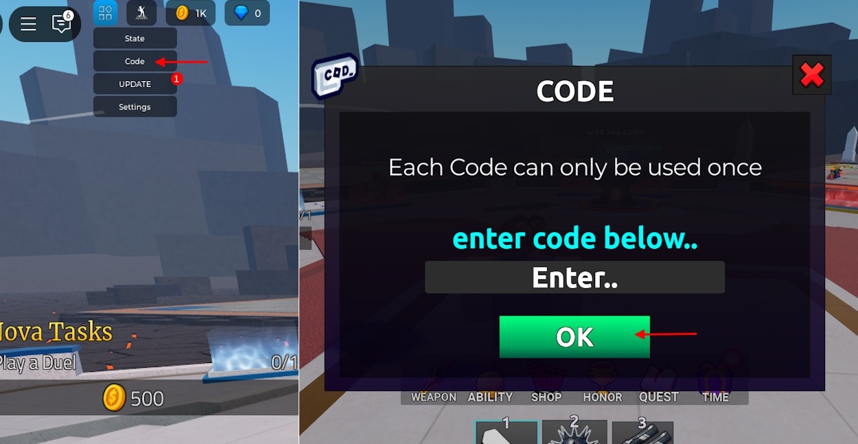 Code Duel Warriors Mới Nhất Tháng 3 2025