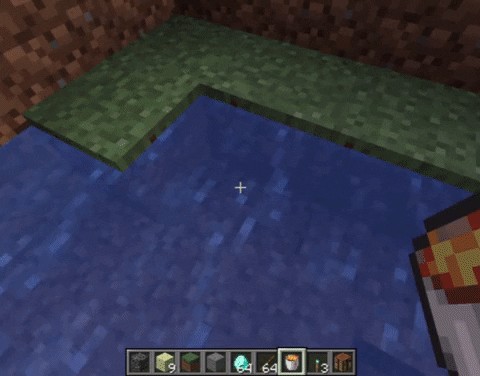 Cách tạo Cổng Địa Ngục trong Minecraft bằng cách đổ dung nham vào nước, tạo ra Obsidian