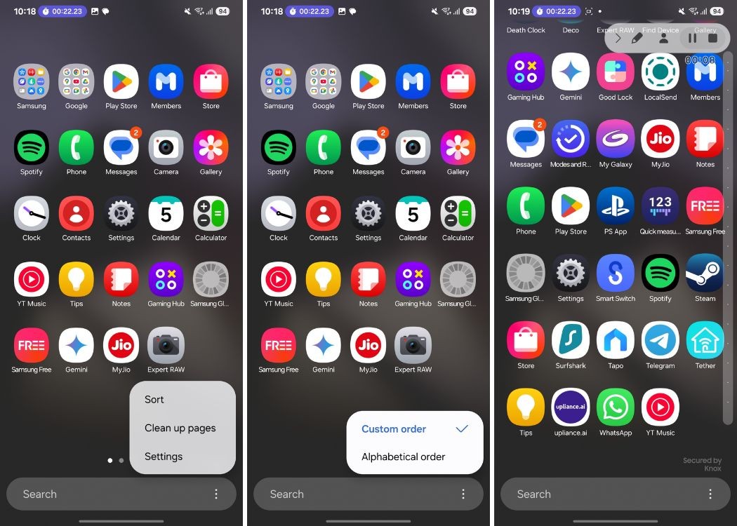 Cách thay đổi sang kiểu trình khởi chạy dọc trên One UI 7