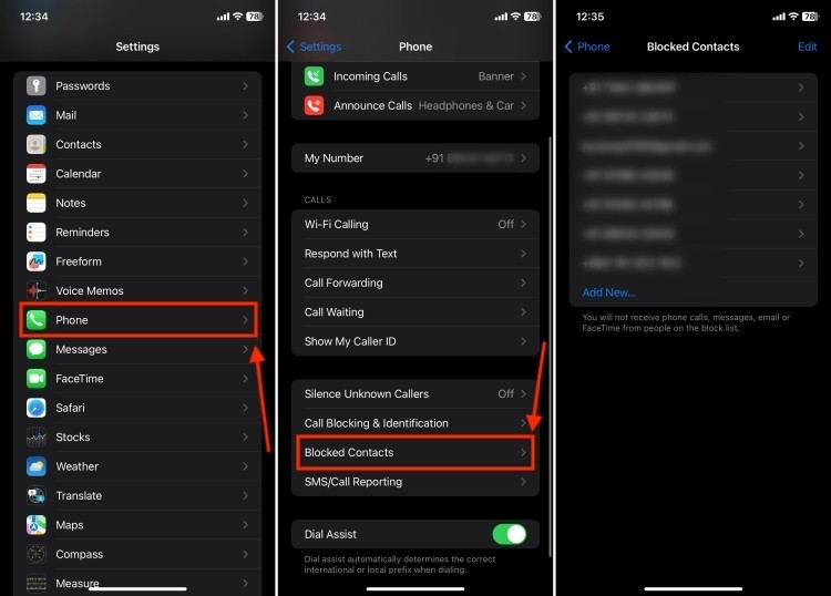 Cách xem các liên hệ bị chặn trên iPhone