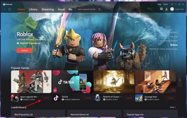 Cài đặt Apex Mobile trên PC bằng Gameloop