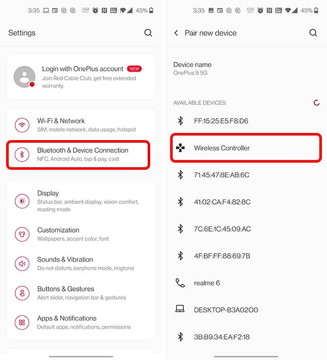 Cài đặt Bluetooth trên Android để kết nối với tay cầm PS5
