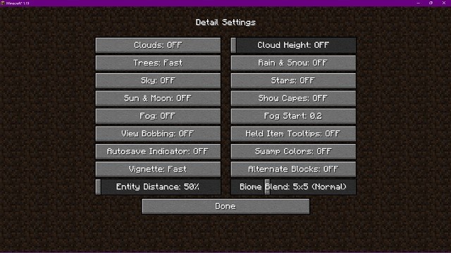 Cài đặt Chi tiết Optifine Minecraft 1.19