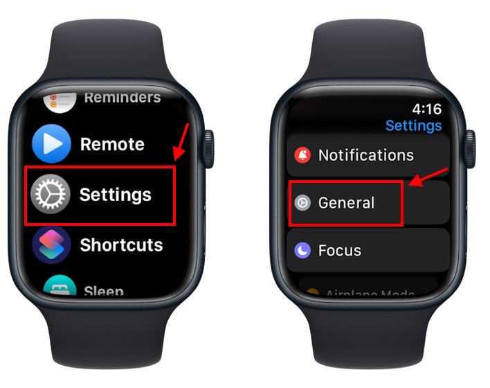 Cài đặt chung trên Apple Watch