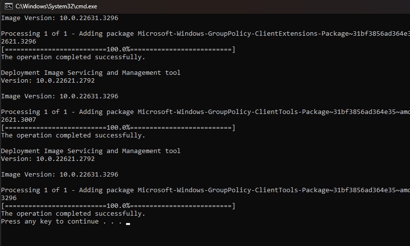 Cài đặt Group Policy Editor trên Windows 11 Home bằng file gpedit-enabler.bat