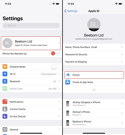 Cài đặt iMessages trong iCloud trên iOS 11.4