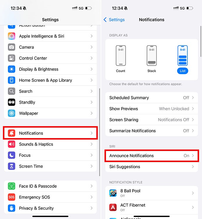 Cài đặt thông báo đọc to trong iPhone